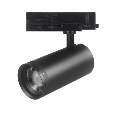 3-Phasen-Schienenstrahler, zoombar, Watt-Schalter, CCT-Schalter, Schwarz. MDRLED®