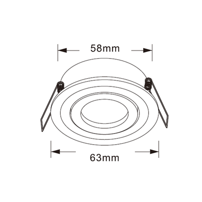 MR11 Inbouwarmatuur Wit – Aluminium – Ø58 mm – Compact – MDRLED®