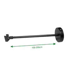 Spanningsrail Ophangsysteem Zwart – Draadstang 100–200cm – 2 Stuks – 3-Fase Rail