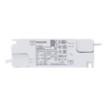 Philips Certa LED Driver 30W 800mA | 30-40V DC | Inclusief 1.5M Snoer & Eurostekker | 5 Jaar Garantie