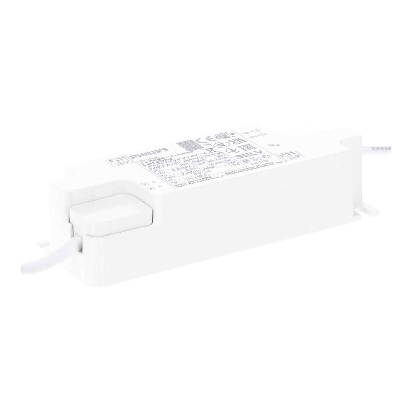 Philips Certa LED Driver 30W 800mA | 30-40V DC | Inclusief 1.5M Snoer & Eurostekker | 5 Jaar Garantie