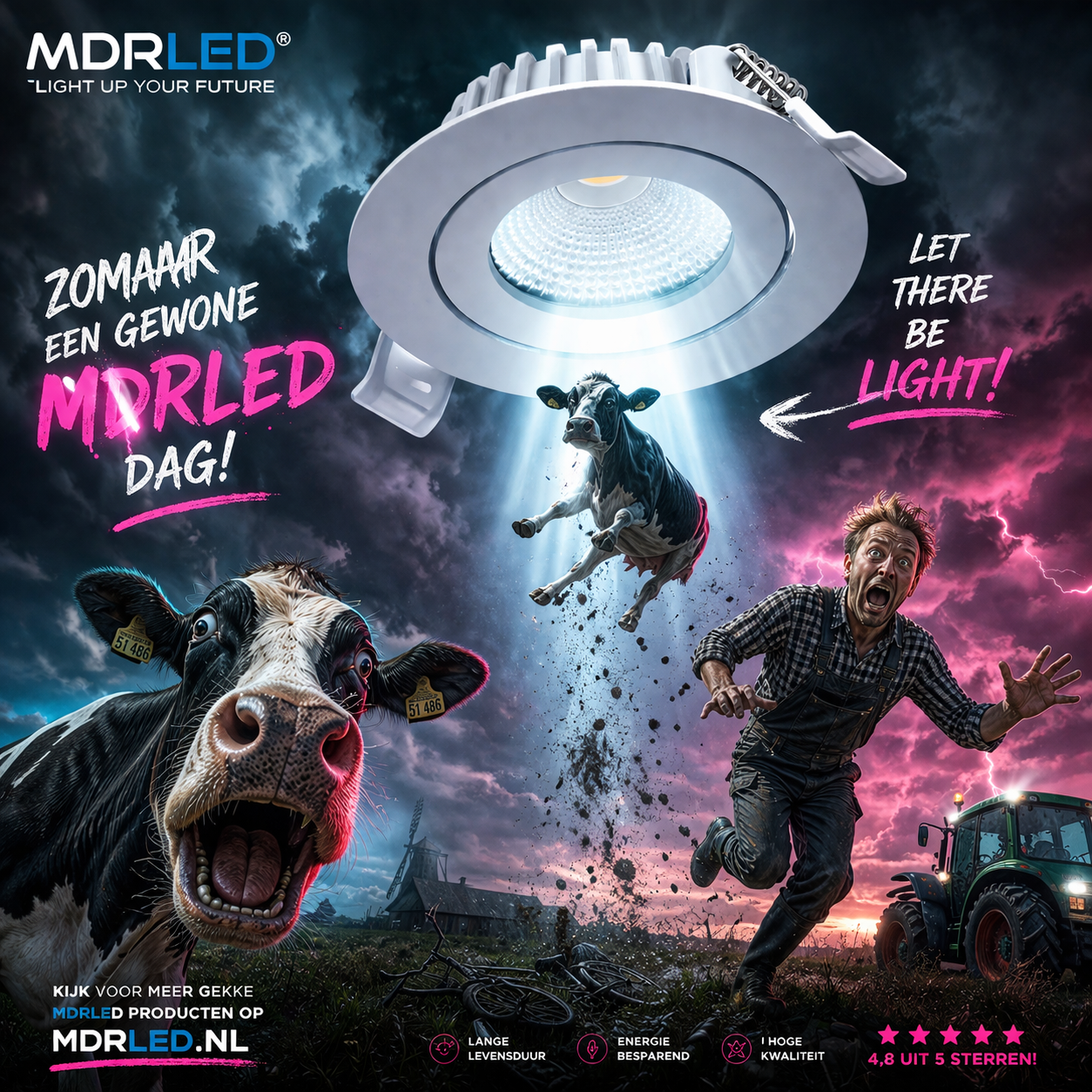 LED Inbouwspot  Luna 6W  Dimbaar WIT CCT-Switch IP65