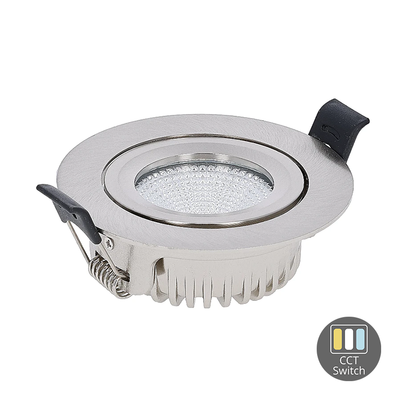 LED Inbouwspot  6W  Dimbaar  Zilver  CCT-Switch  IP65