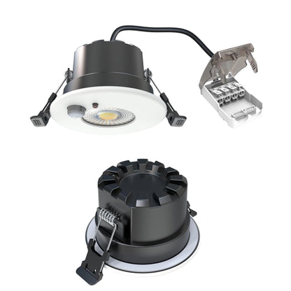 LED Inbouwspot Lisa 6W | Zwart & Wit | Met PIR Sensor | CCT-Schakelaar | IP65 | MDRLED®