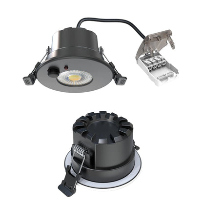 LED Inbouwspot Lisa 6W | Zwart & Wit | Met PIR Sensor | CCT-Schakelaar | IP65 | MDRLED®