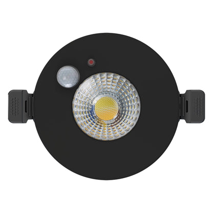 LED Inbouwspot Lisa 6W | Zwart & Wit | Met PIR Sensor | CCT-Schakelaar | IP65 | MDRLED®