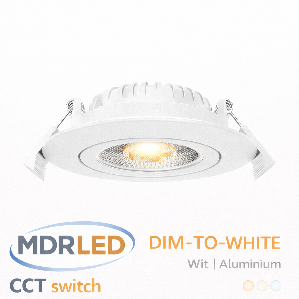 LED Inbouwspot Wit 5W 7W IP65 Dimbaar CCT