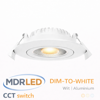 LED Inbouwspot Wit 5W 7W IP65 Dimbaar CCT
