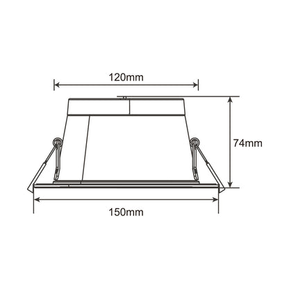 LED DOWNLIGHT | 12W/10W/8W/6W | Ø120-130MM | CCT-SWITCH