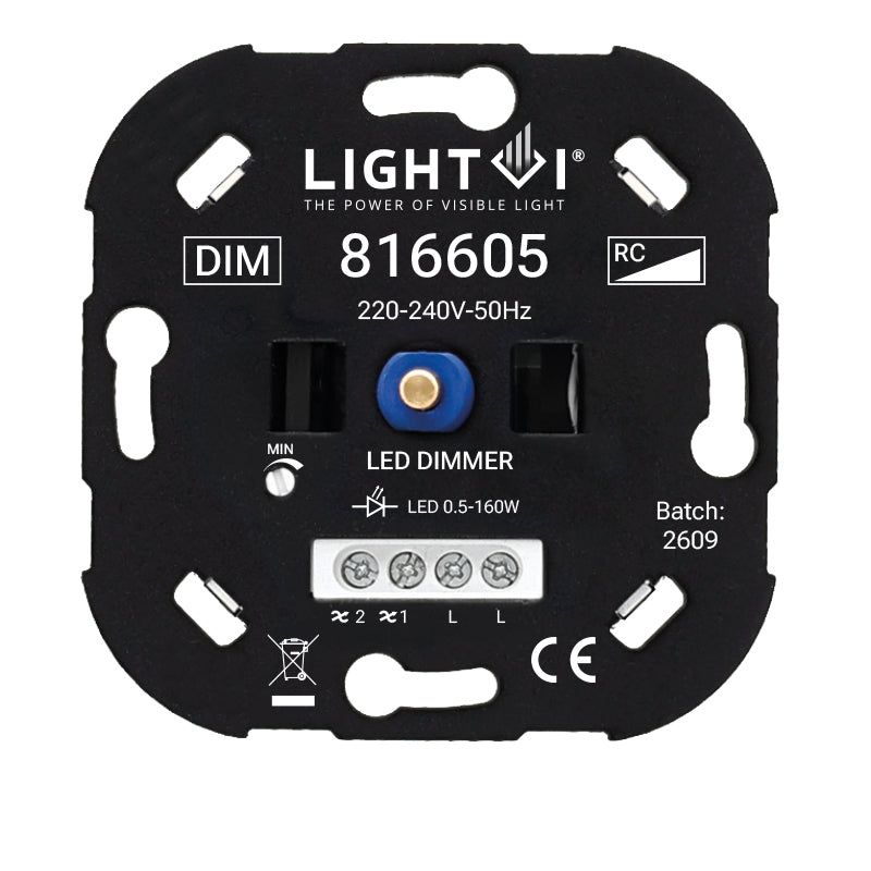 TRIAC LED Dimmer 0.5-160W – Fase Afsnijding – Wisselschakeling