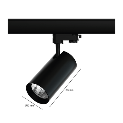 3-Fase Railspot MDRLED 30W Zwart | Professionele Verlichting