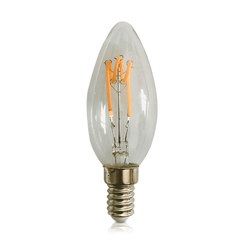 E14 LED Kaarslamp 1,6W | 2100K | TRIAC Dimbaar | Clear | 10 Stuks
