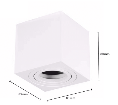 OPRAWA NATYNKOWA MDR LED CUBE BIAŁA OPRAWA GU10