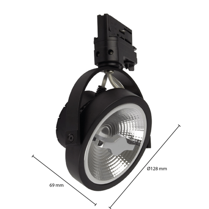 3-Fase Railspot 15W Zwart | MDRLED® | Dimbaar | 2700K / 4000K | CRI>94Ra =