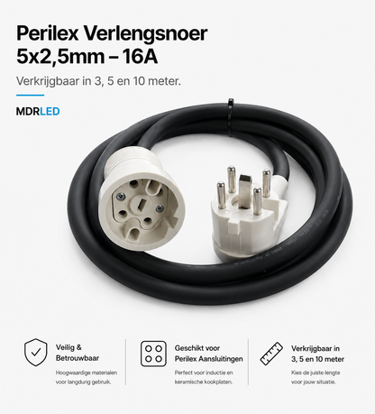PRZEWÓD ŁĄCZĄCY PERILEX Typ H07RN-F (neopren) 16A 5 metrów MDR LED® 5x 2,5 mm 