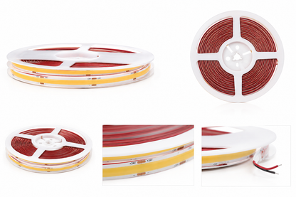COB LEDstrip 24V | IP65 | 3000K | 5M | 10W/M | Vrij Knipbaar | MDRLED®