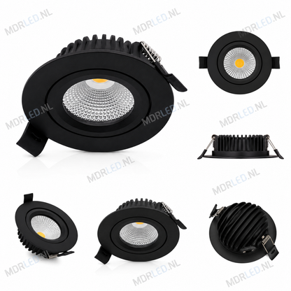 REFLEKTOR WPUSZCZANY LED SLIM-FIT 5W ŚCIEMNIANY, CZARNY Nowoczesne reflektory wpuszczane LED. Dioda LED MDR®