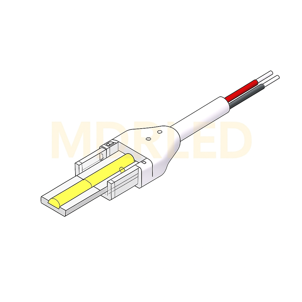 MDRLED® LEDstrip Aansluitsnoer IP65 | 15cm | Single Color | COB/SMD | 8mm | Per 10 Stuks