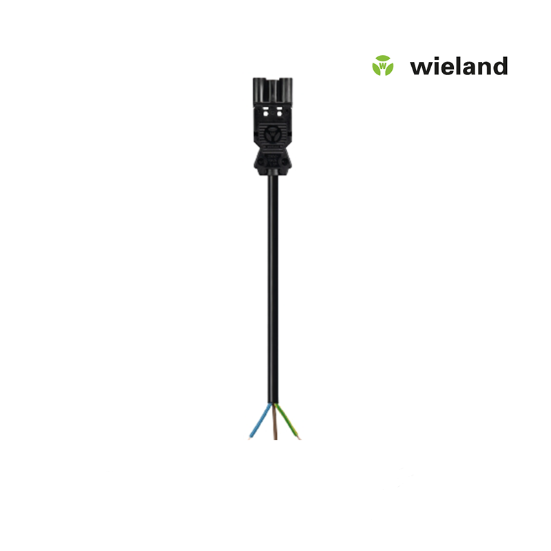 Wieland GST18I3 Aansluitsnoer male 1,5 MM² 2 meter zwart MDRLED®