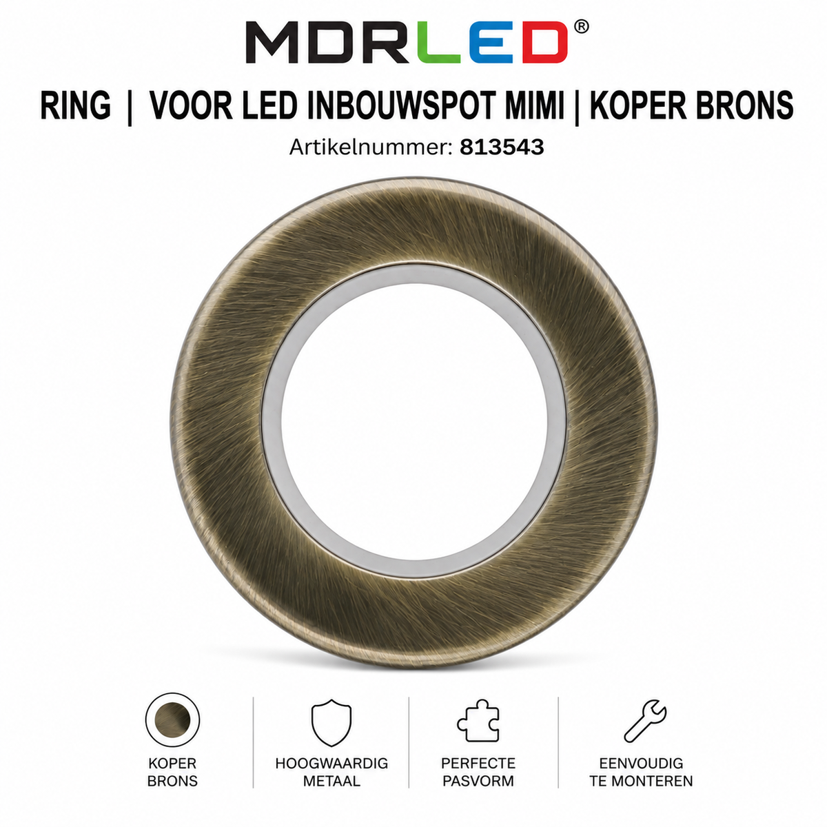 MDRLED® LED Inbouwspot MIMI 4W  CCT  Dimbaar  IP65  Wit.  Actie