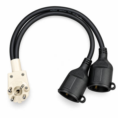 MDRLED® Perilex Verloopstekker naar 2x 230V | 2-Fase Actie