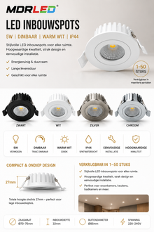 Reflektory wpuszczane 1-6-8-12-pak - 5 W DIM MDRLED®