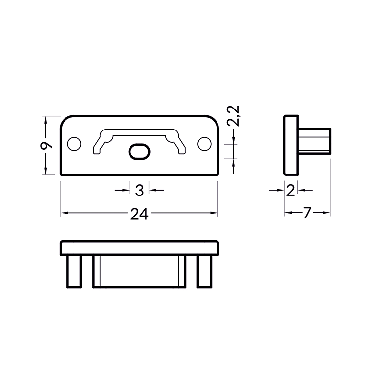 END CAP MET KABELOPENING MDR 14MM 20 STUKS MDRLED®