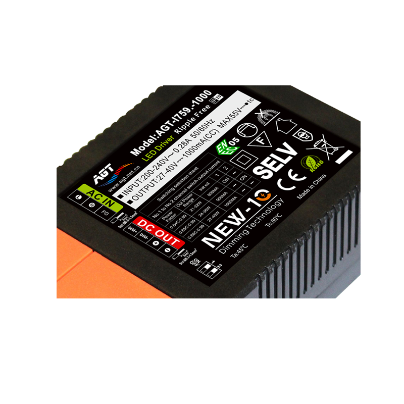 0-10V | AGT | DIM | LED DRIVER | 28-40W SWITCHABLE | 3 LEVEL 800-900-1000mA