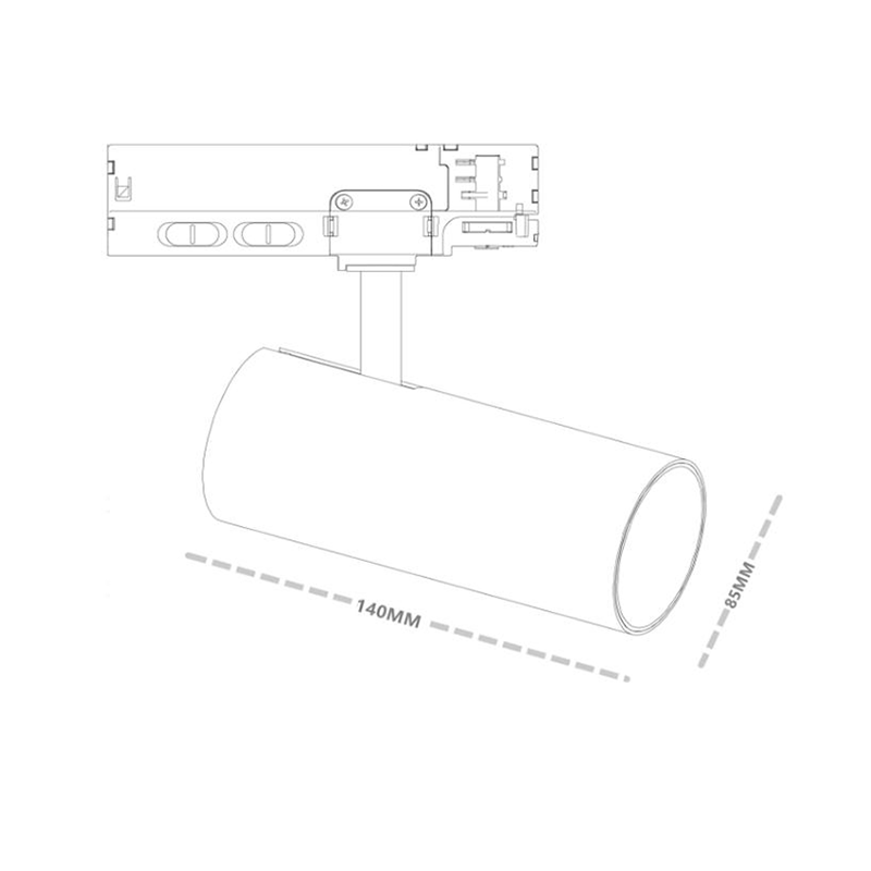 3-FASE PRO RAILSPOT  DICO  10W-20W-30W  ZWART-WIT   DIMBAAR   CCT-SWITCH MDRLED® ACTIE