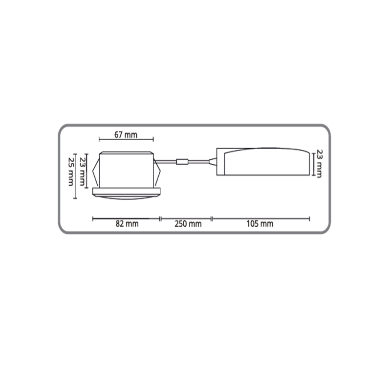 LED INBOUWSPOT  SLIM-FIT  6W  DIM  ZWART  CCT-SWITCH  IP65