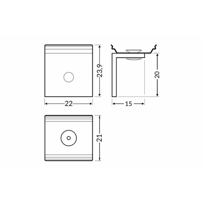 Bevestiging Clip “U5 SIDE” Wit MDR12 – 20 Stuks | MDRLED®