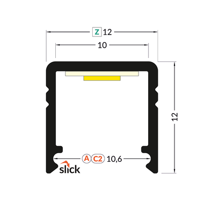 PROFIL SLIM 10MM BIAŁY 2M MDRLED