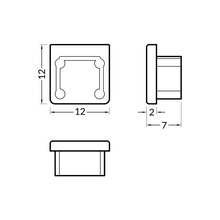 END CAP ZONDER KABELOPENING SLIM 10MM WIT – 20 STUKS MDRLED®