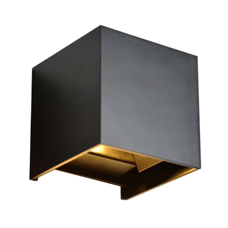 LED  CUBE 2X3W PVC ZWART DIMBAAR 2700K/3000K PROLEDPARTNERS®