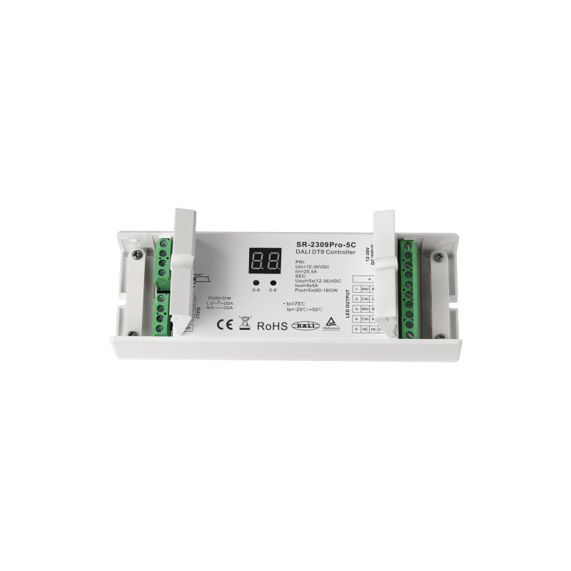 Sunricher DALI DT8 Dimmer 5-Kanaals 12-48V SR-2309PRO-5C