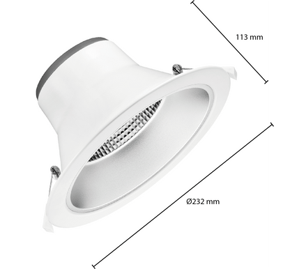 LED Downlight Ø195 – Aurora 20W – CCT-Switch – 115 lm/W – Helder Wit