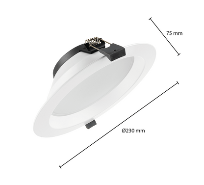 LED DOWNLIGHT | Ginevra| CCT-SWITCH | Ø195 | 19W