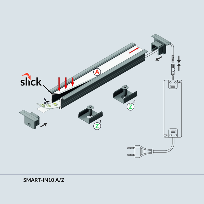 PROFIEL  INBOUW  SLIM 10MM  2M MDRLED®