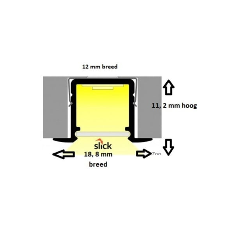 PROFIEL  INBOUW  SLIM 10MM  2M MDRLED®