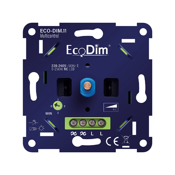 MULTICONTROL LED DIMMER  UNIVERSEEL  0-250W  FASE AFSNIJDING ECO-DIM.11 MDRLED®