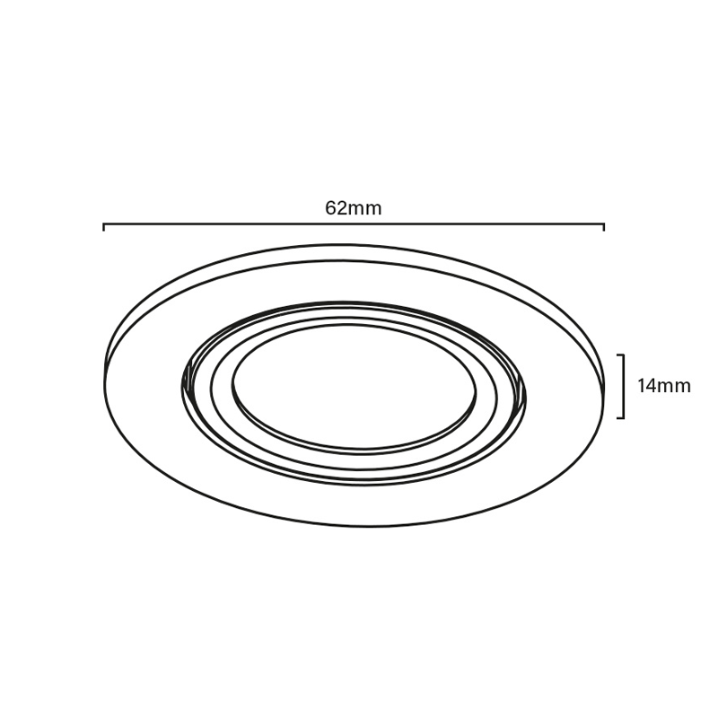 ECODIM ED-10044 LED INBOUWSPOT KLEINE INBOUWDIEPTE IP54 WARM WIT ROND WIT 75MM.