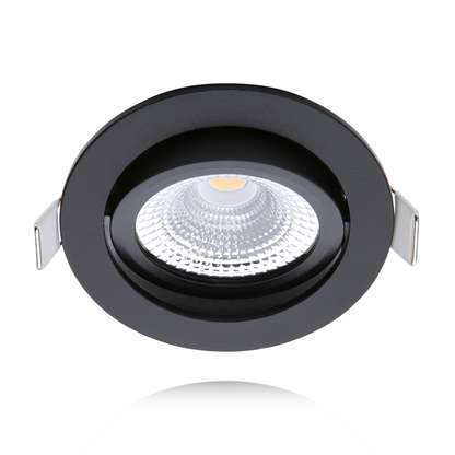 ECODIM ED-10023 LED REFLEKTOR WPUSZCZANY MAŁA GŁĘBOKOŚĆ INSTALACJI IP54 WYMIARY CIEPŁY OKRĄGŁY CZARNY 75MM MDRLED®