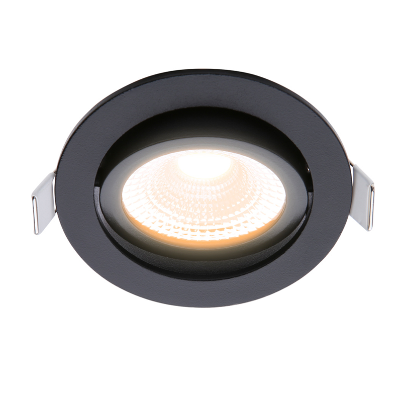 ECODIM ED-10023 LED INBOUWSPOT KLEINE INBOUWDIEPTE IP54 AFMETING NAAR WARM ROND ZWART 75MM MDRLED®