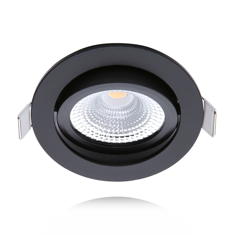 ECODIM ED-10023 LED INBOUWSPOT KLEINE INBOUWDIEPTE IP54 AFMETING NAAR WARM ROND ZWART 75MM MDRLED®