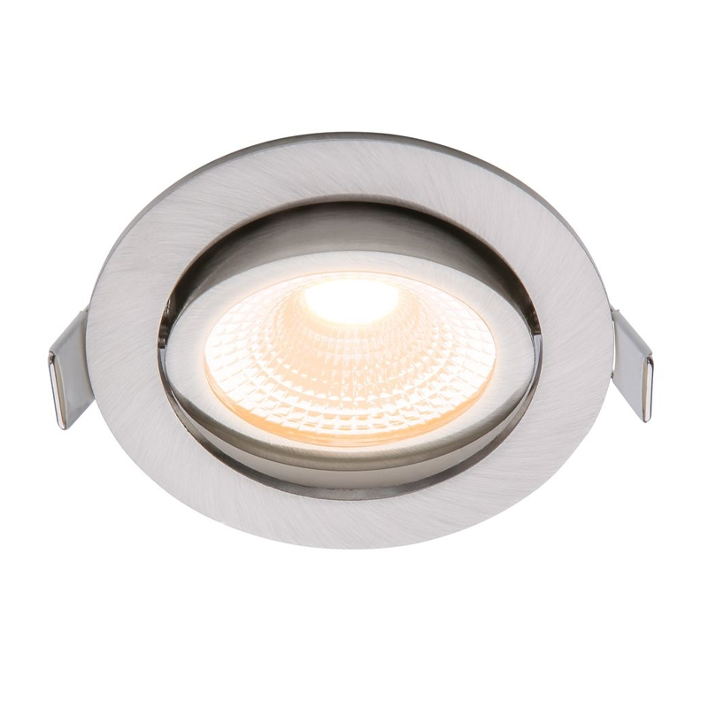 ECODIM ED-10030 LED INBOUWSPOT  KLEINE INBOUWDIEPTE IP54 WARM WIT ROND  GEB. NIKKEL 75MM.