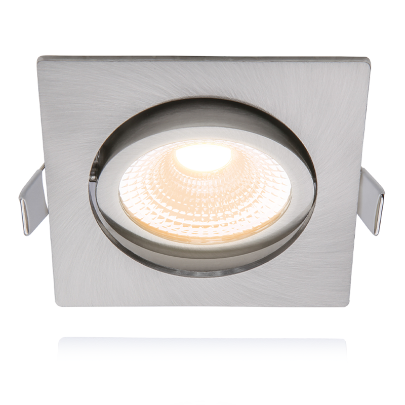 ECODIM ED-10027 LED INBOUWSPOT KLEINE INBOUWDIEPTE IP54 DIM TO WARM VIERKANT GEB NIKKEL 75MM.