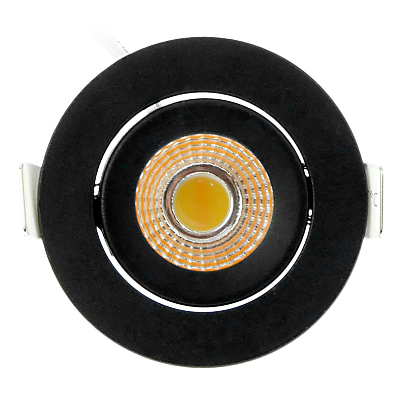 ECODIM ED-10060 LED INBOUWSPOT  LAGE INBOUWDIEPTE  IP54  DIM TO WARM  ROND  ZWART  55MM.