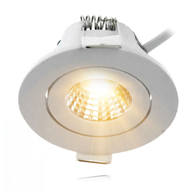 ECODIM ED-10061 LED INBOUWSPOT LAGE INBOUWDIEPTE IP54 AFMETING NAAR WARM ROND WIT 55MM.