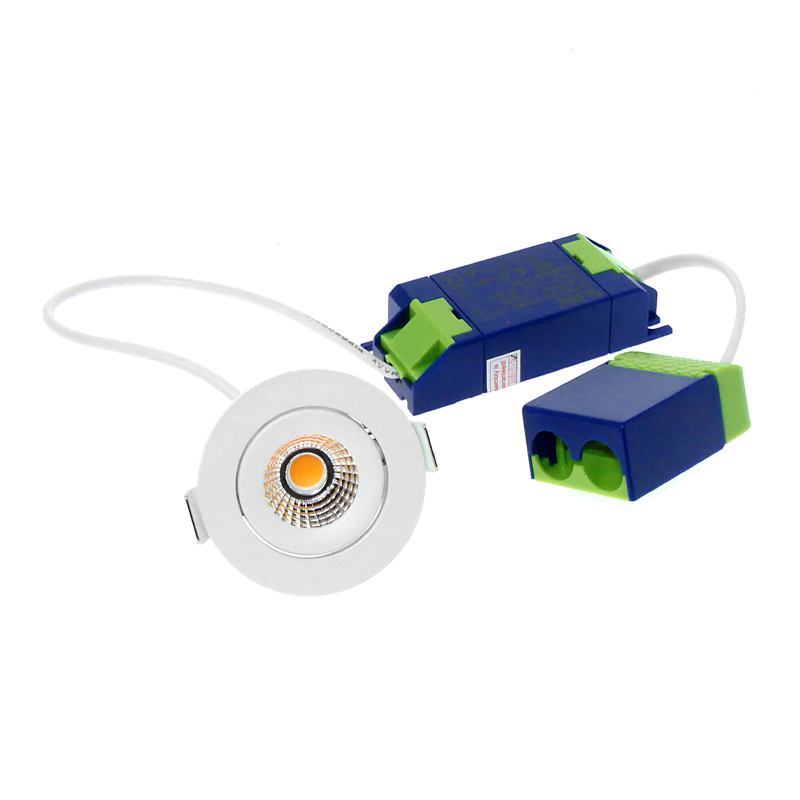 ECODIM ED-10061 LED INBOUWSPOT LAGE INBOUWDIEPTE IP54 AFMETING NAAR WARM ROND WIT 55MM.