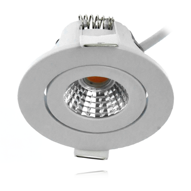 ECODIM ED-10061 LED INBOUWSPOT LAGE INBOUWDIEPTE IP54 AFMETING NAAR WARM ROND WIT 55MM.